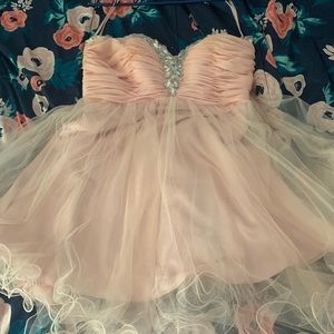Light Pink mini dress with ruffles